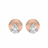 Seren Halo Teardrop Earrings – 18K Rose Gold Rhodium Plated