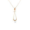 Velin Teardrop Pendant – 18K Rose Gold Rhodium Plated