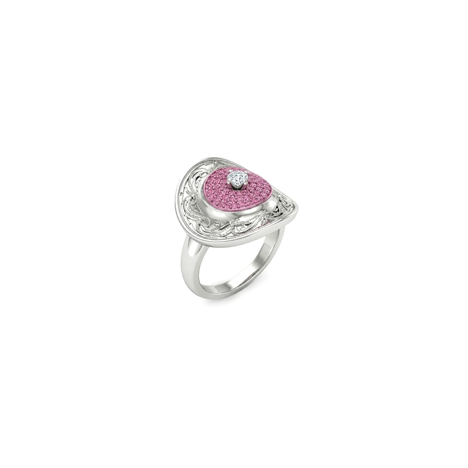 Purple Halo Elegance Ring