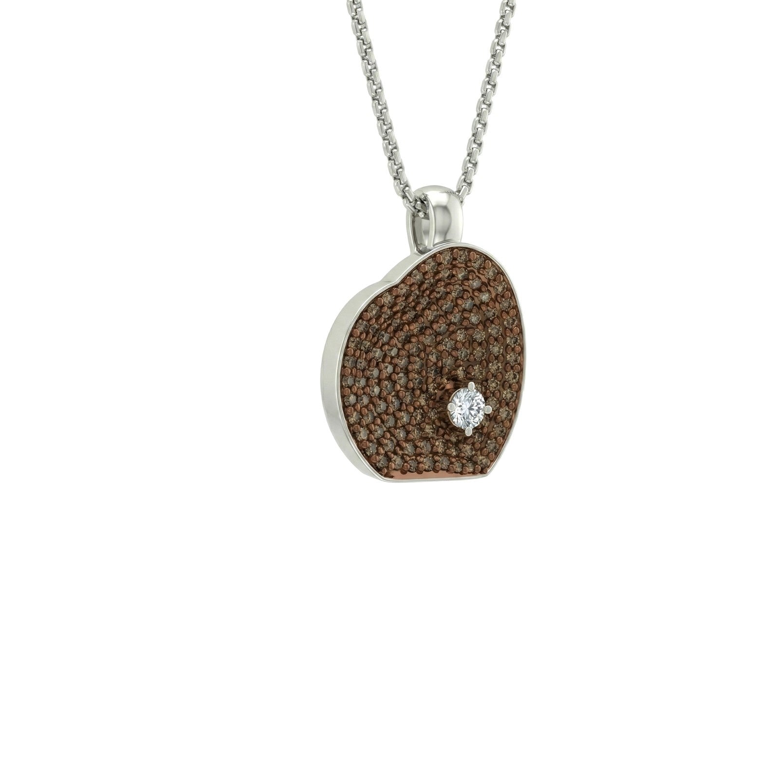 Glamour Heart Diamond Pendant With Chain