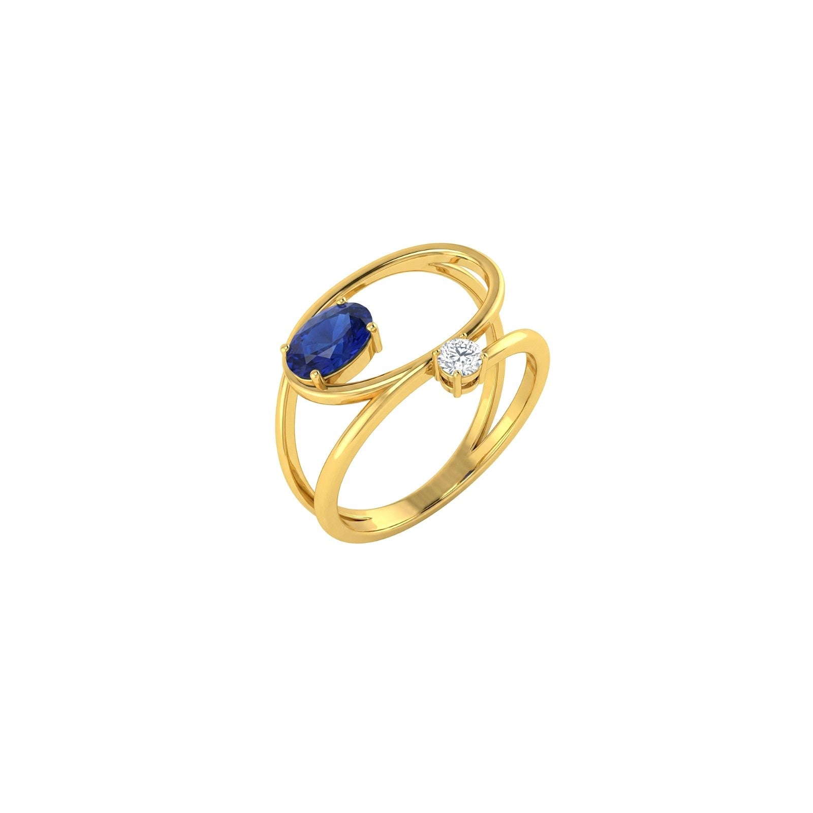Blue Horizon Diamond Ring