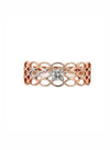 Auric Bloom Lattice Ring – 18K Rose Gold Rhodium Plated