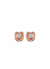 Pure Affection Heart Earrings - 18K Rose Gold Rhodium Plated