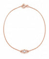 Serenelle Halo Bracelet- 18K Rose Gold Rhodium Plated
