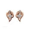 Seraph Leaf Studs – 18K Rose Gold Rhodium Plated