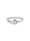 One Curve Sparkle Ring – 18K White Gold Rhodium Plated