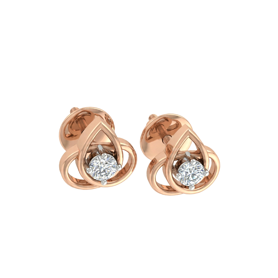 Twirl Drop Diamond Earrings