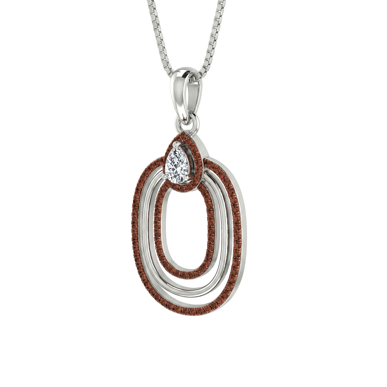 Eternal Teardrop Circle Pendant