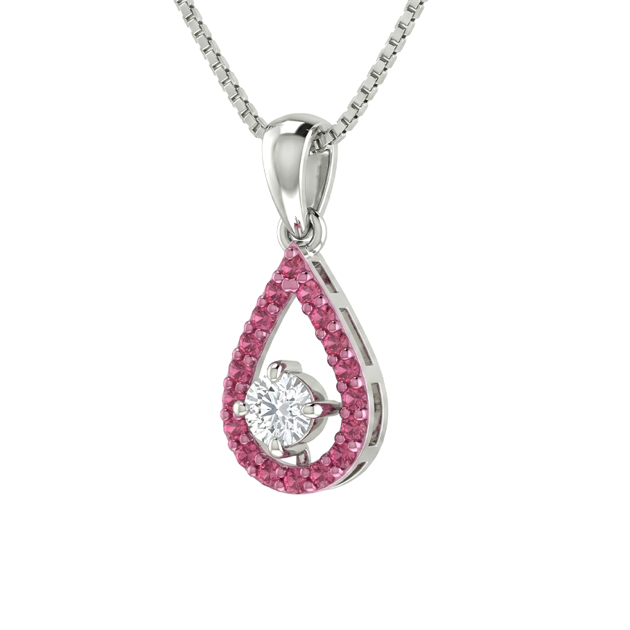 Pink Sparkle Pendant Set