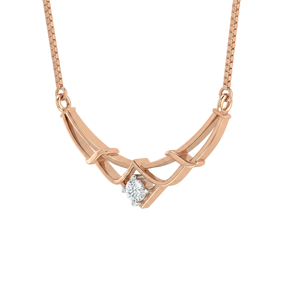 Royal Arc Diamond Pendant with Chain