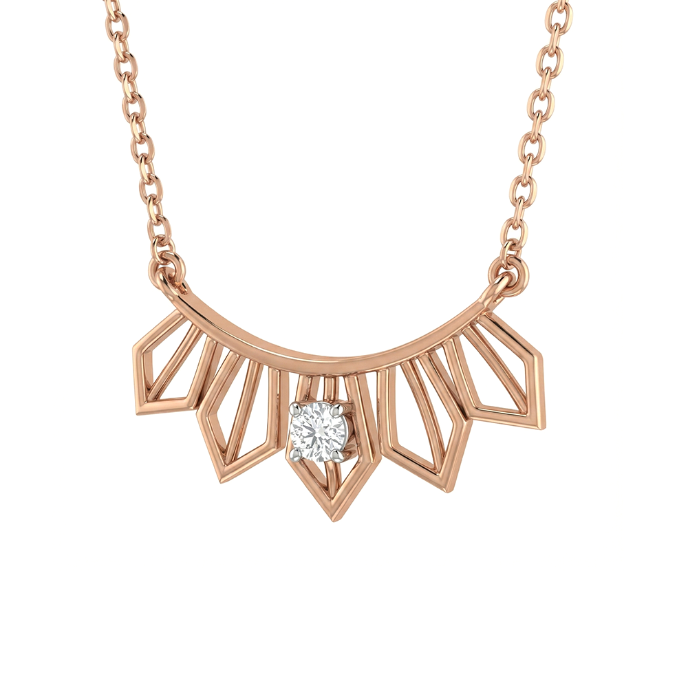 Lyra Beam Diamond Pendant with Chain