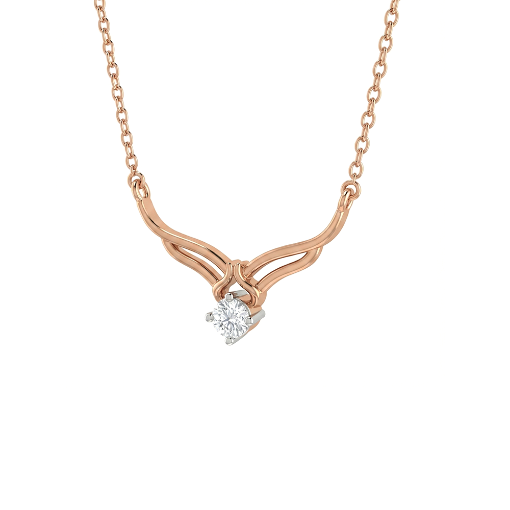 Alvion V Diamond Pendant with Chain
