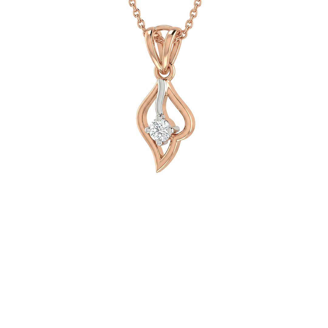 Flameheart Diamond Pendant with Chain