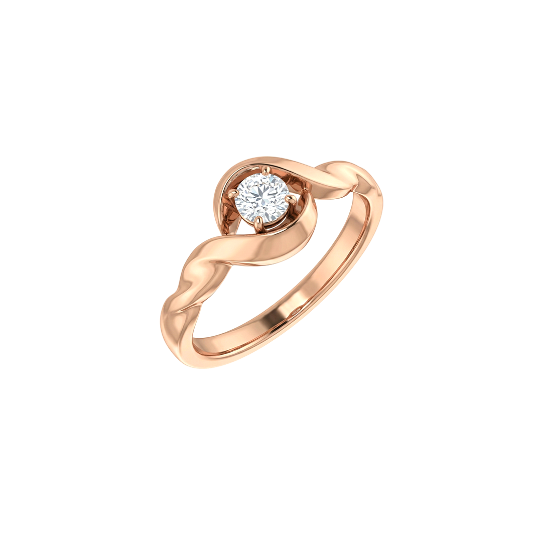 Twisted Swirl Diamond Ring