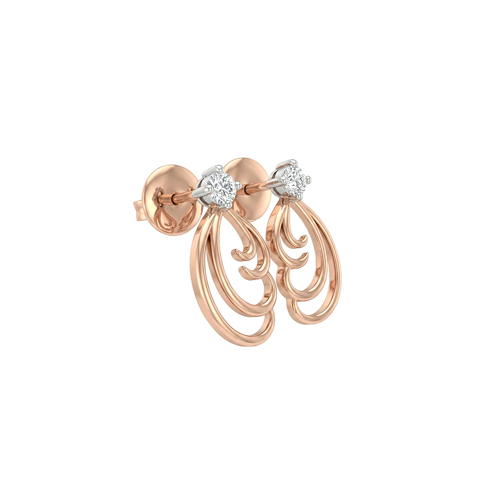 Taper Drops Diamond Earrings