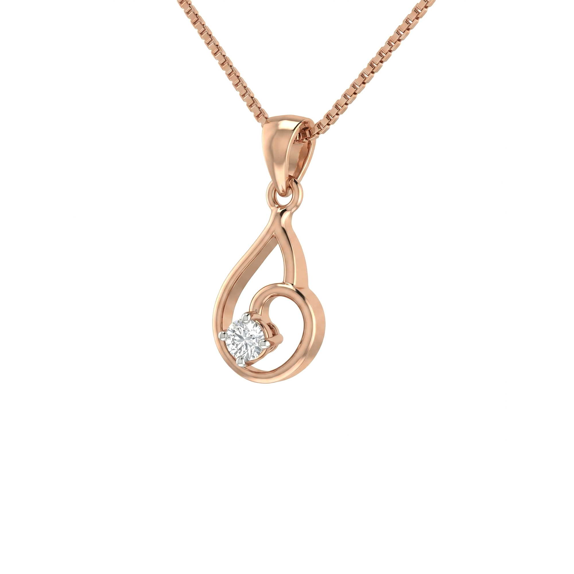 Liora Loop Diamond Pendant with Chain