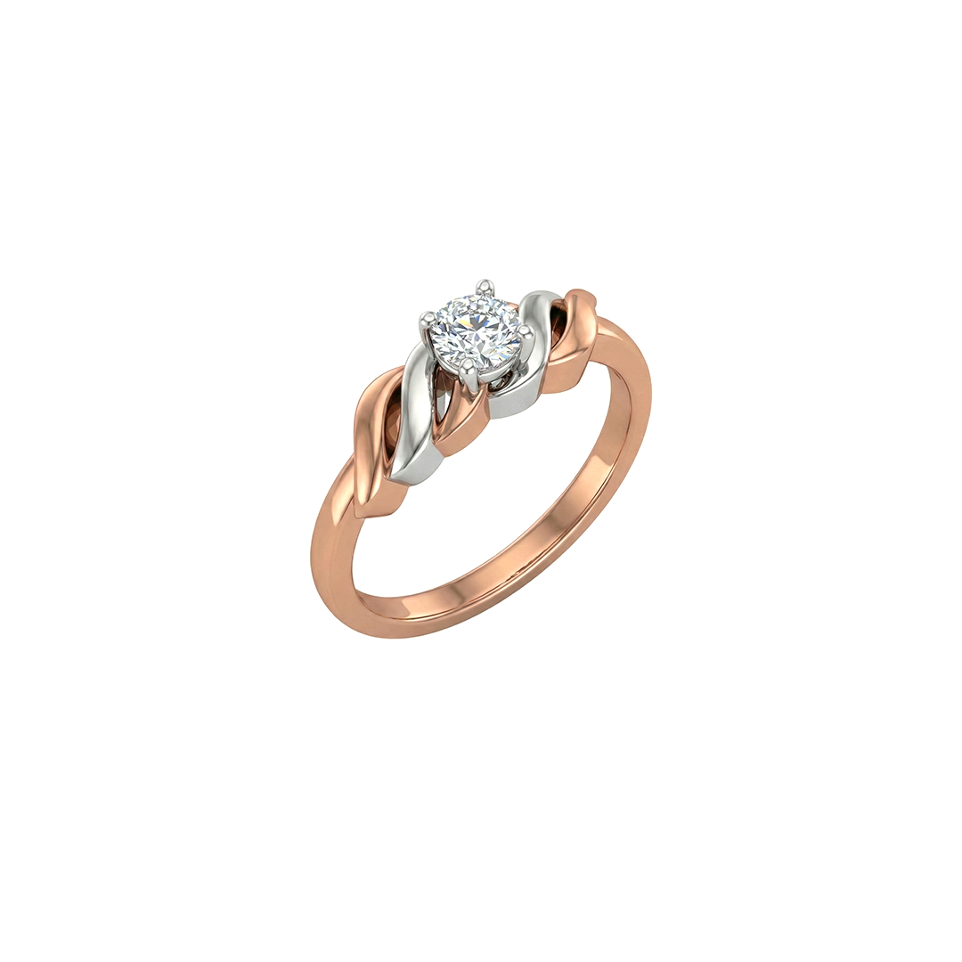 Harmony Dual Tone Twist Lab Diamond Ring