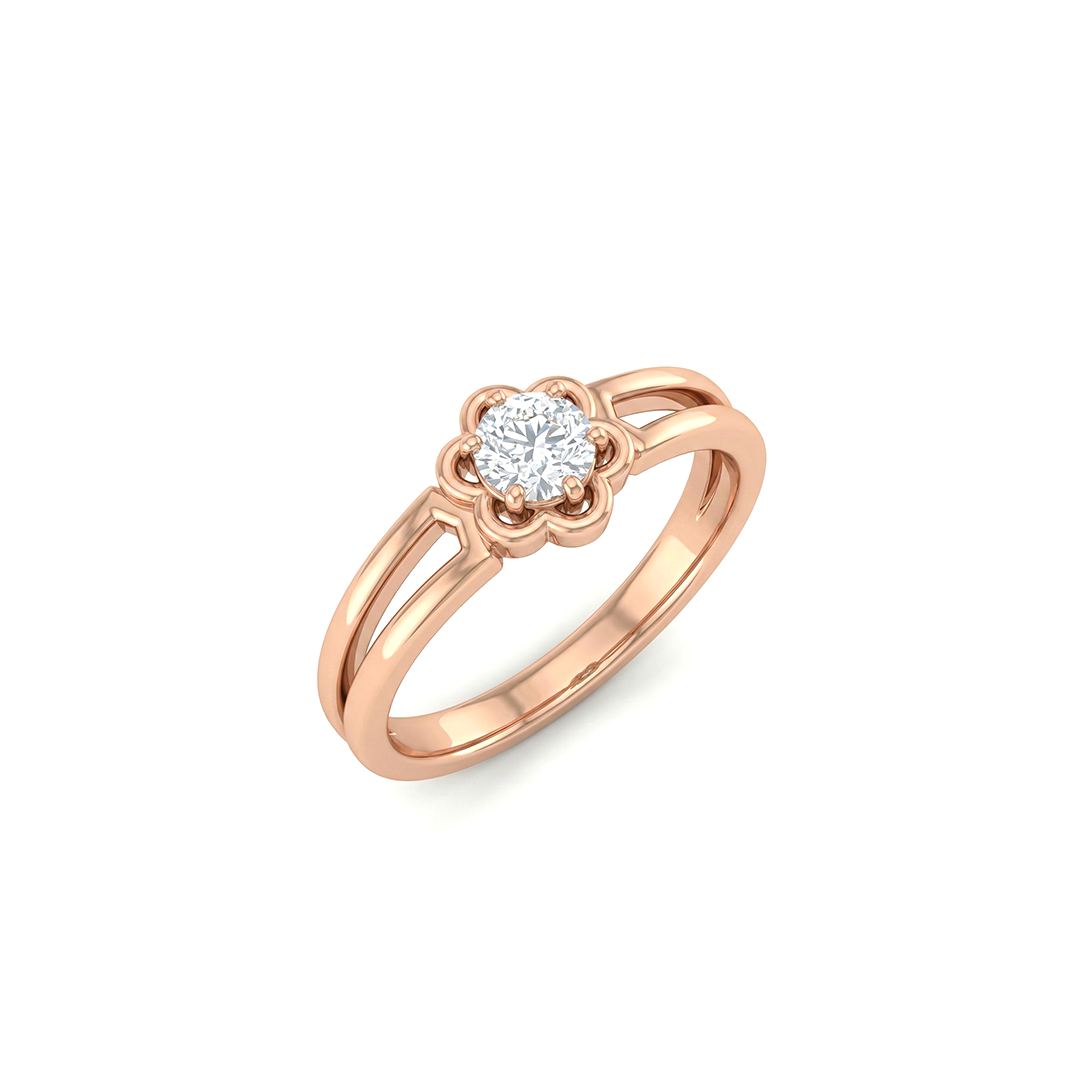 Flower Circle Diamond Ring