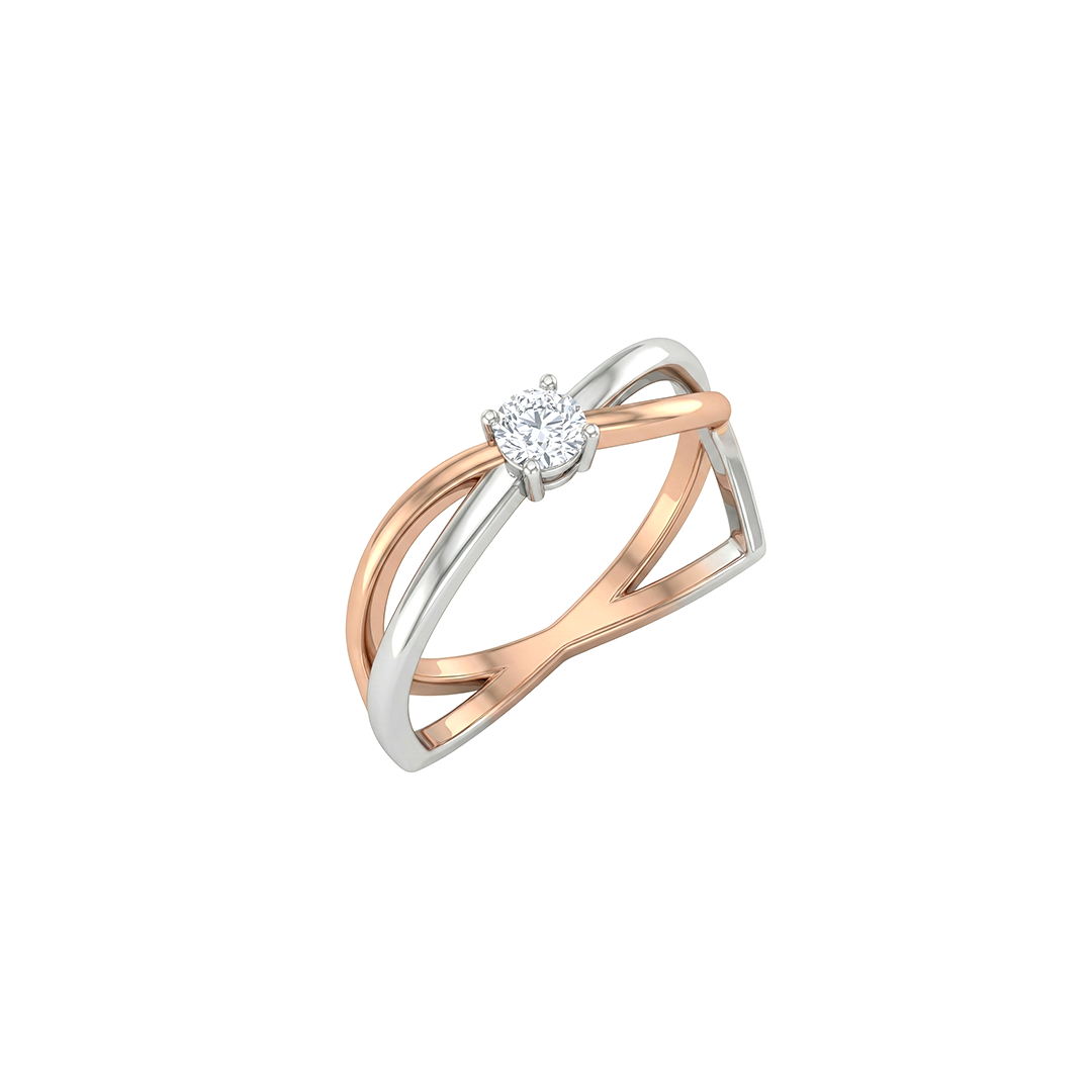 Twinkle Twist Dual Tone Diamond Ring