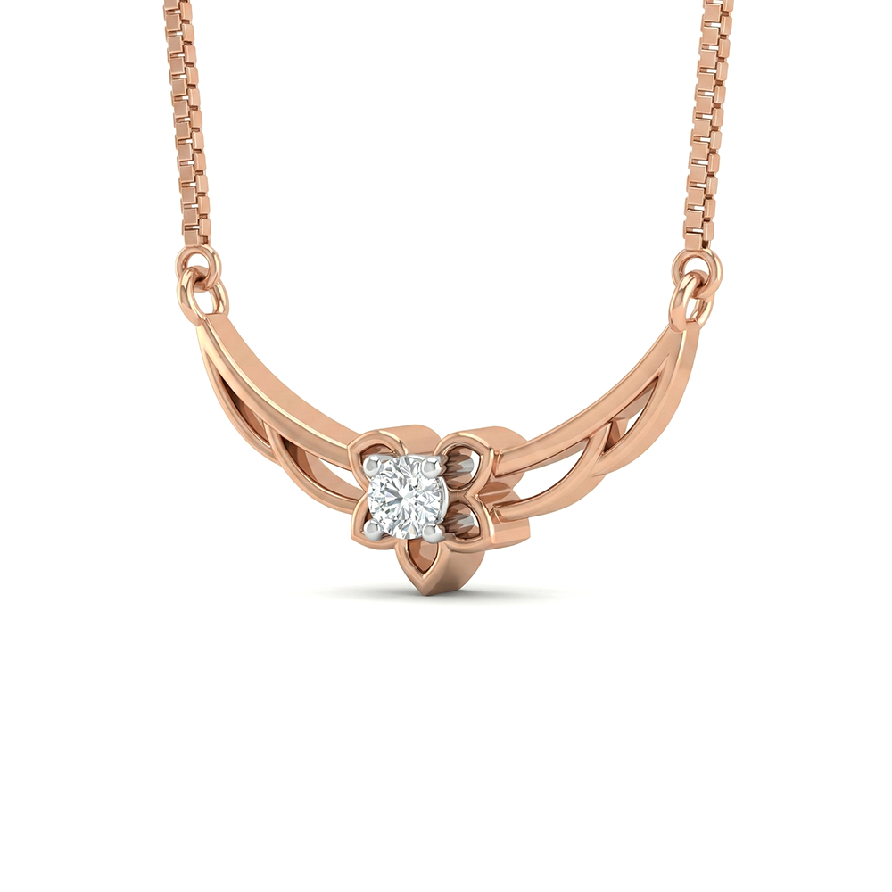 Orchid Swing Diamond Pendant with Chain