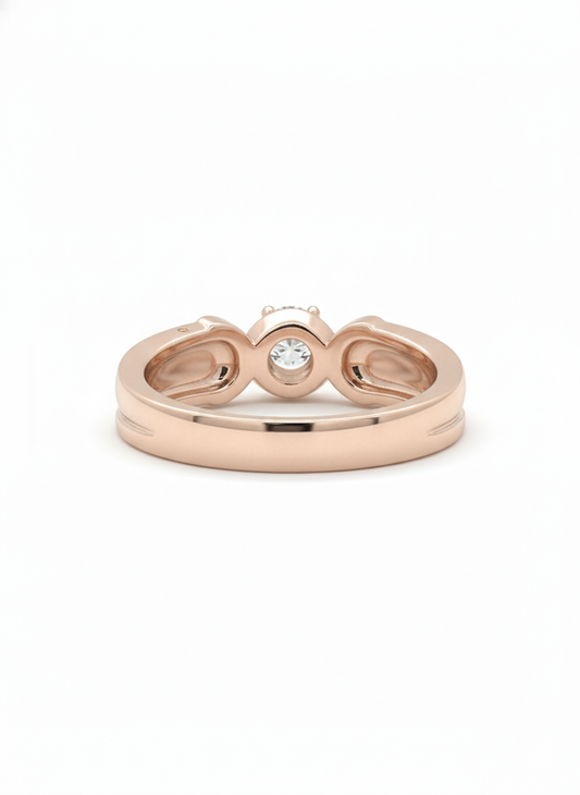 Seren Vault Ring – 18K Rose Gold Rhodium Plated