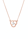 Lustrous Orbit Pendant – 18K Rose Gold Rhodium Plated