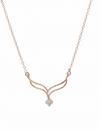 Lunara Wave Crest Pendant – 18K Rose Gold Rhodium Plated
