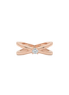 Twin Arc Grace Ring – 18K Rose Gold Rhodium Plated