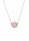 Solara Circle Charm Pendant – 18K Rose Gold Rhodium Plated