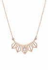 Lyra Beam Pendant – 18K Rose Gold Rhodium Plated