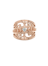 Mesh Solitaire Ring– 18K Rose Gold Rhodium Plated