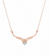 Alvion Twin Stream Pendant – 18K Rose Gold Rhodium Plated