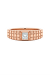 Axiom Square Ring – 18K Rose Gold Rhodium Plated