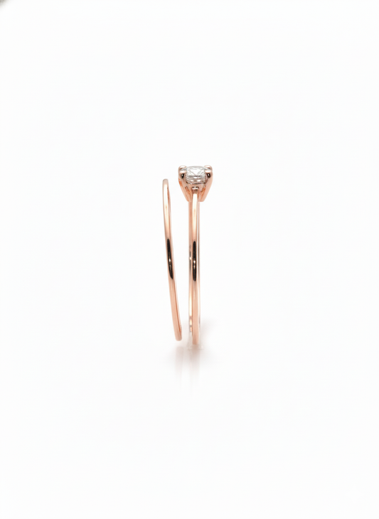 Sol Wrap Ring – 18K Rose Gold Rhodium Plated