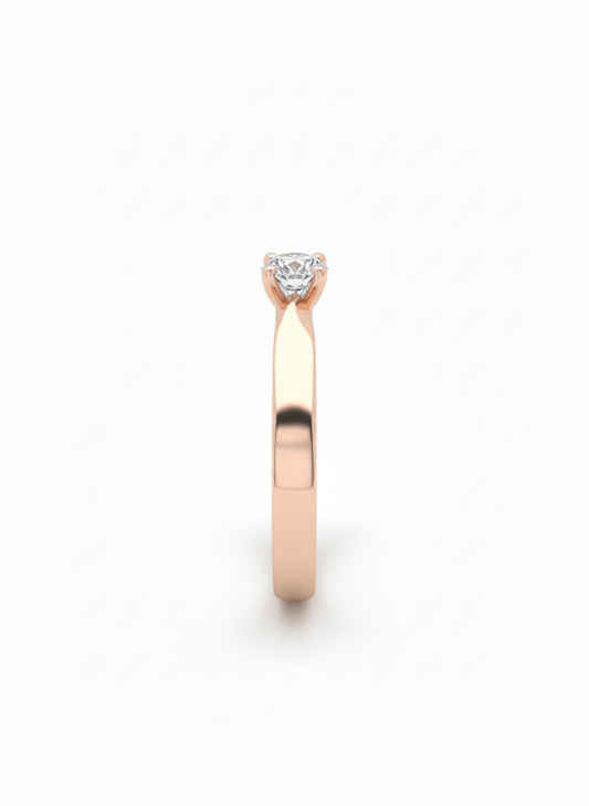 Pure Grace Ring – 18K Rose Gold Rhodium Plated