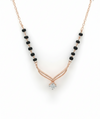 V-Drop Grace Mangalsutra Chain– 18K Rose Gold Rhodium Plated