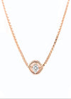 Luna Vision Diamond Pendant – 18K Rose Gold Rhodium Plated