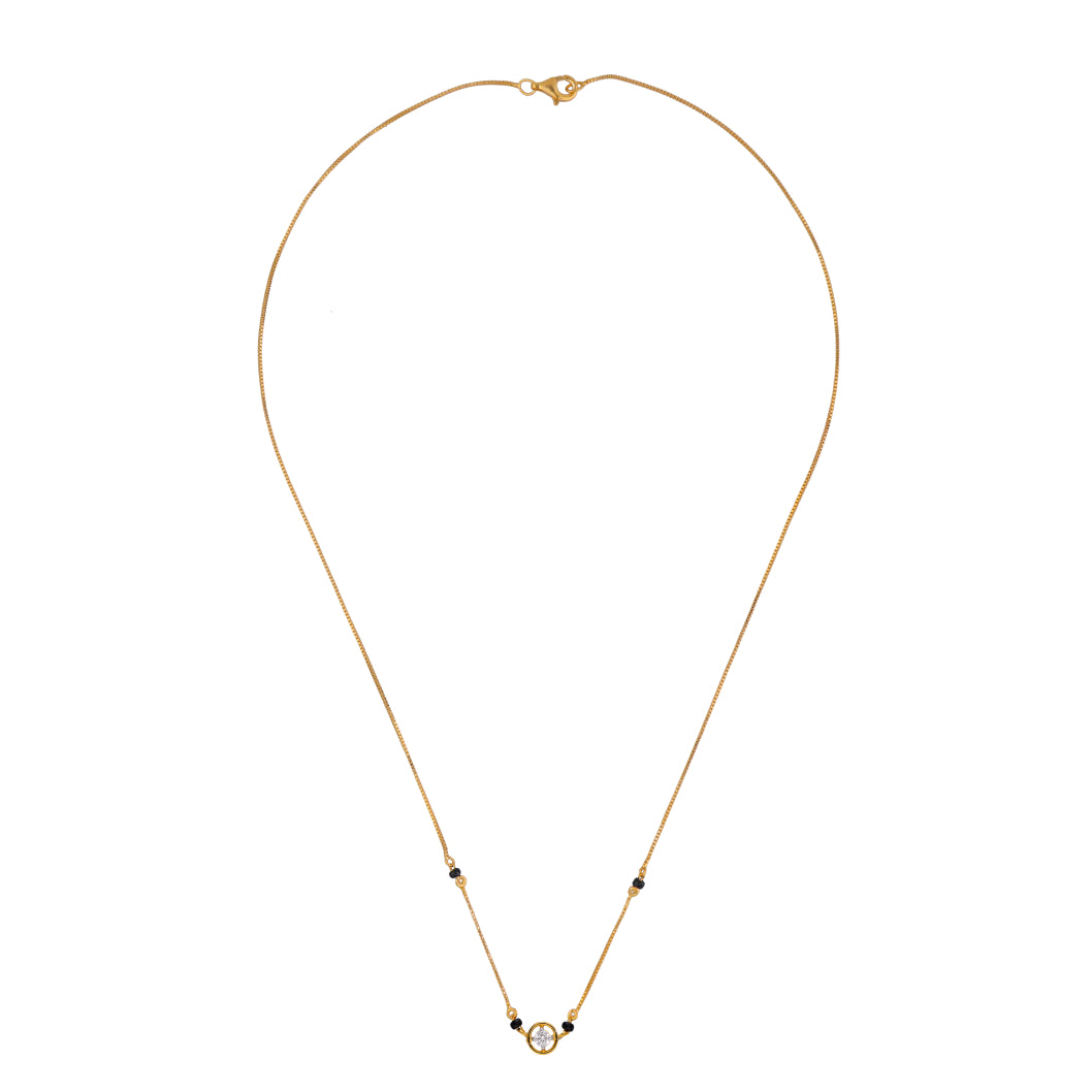Classic Round Diamond Mangalsutra