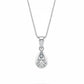 Tear of Joy Pendant with Chain – 18K White Gold Rhodium Plated