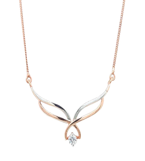 Mireya Grace Pendant – 18K Rose & White Gold Rhodium Plated