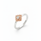 Celestia Lotus Glow – Dual-Tone Bloom Diamond Ring in 18k Rose & White Gold