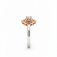 Celestia Lotus Glow – Dual-Tone Bloom Diamond Ring in 18k Rose & White Gold