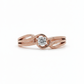Rosé Intertwine Sparkle Lab-Grown Diamond Ring, 18k Rose Gold with Rhodium Accents