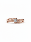 Rosé Intertwine Sparkle Lab-Grown Diamond Ring, 18k Rose Gold with Rhodium Accents