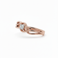 Rosé Intertwine Sparkle Lab-Grown Diamond Ring, 18k Rose Gold with Rhodium Accents