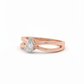 The Horizon Bow Pear Lab Diamond Ring in 18k Rose Gold with Rhodium Finish