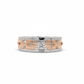 The Nexus Link Lab Diamond Ring, Crafted in 18k Rose Gold & Rhodium Plated Design