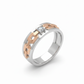 The Nexus Link Lab Diamond Ring, Crafted in 18k Rose Gold & Rhodium Plated Design