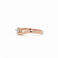 Modern Vesta Pear Rose Gold Lab Diamond Ring, 18k with Rhodium-Set Off-Center Stone