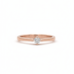 Celene Round Brilliance – 18k Rose Gold Rhodium-Plated Solitaire Ring